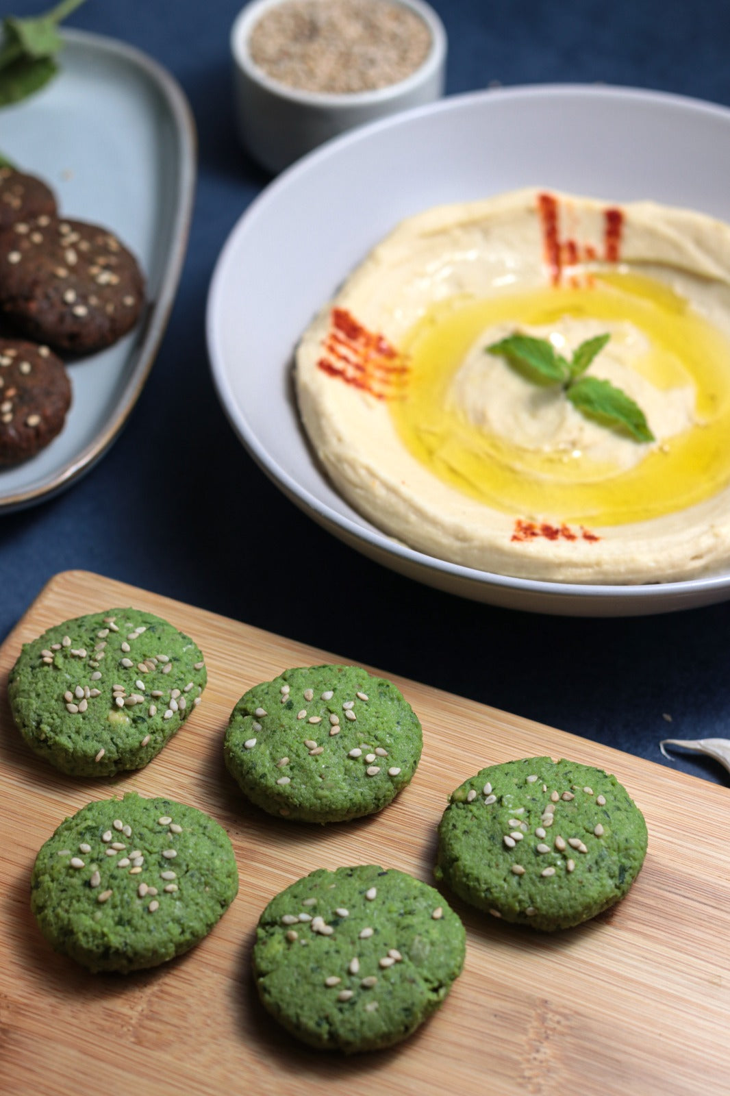 Falafel Hummus Platter with Pickled Veggies